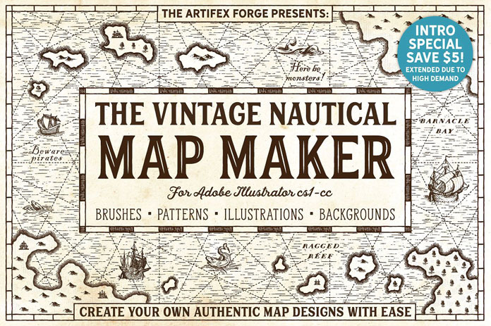 The Vintage Nautical Map Maker.