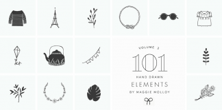 101 Hand Drawn Logo Elements as EPS and PSD files.