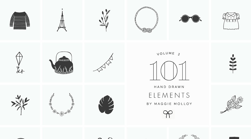 101 Hand Drawn Logo Elements As Eps And Psd