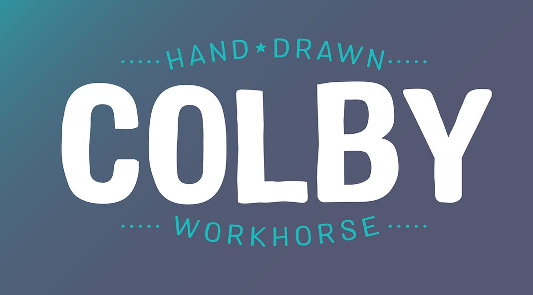 Colby hand-drawn sans serif font family by Jason Vandenberg.
