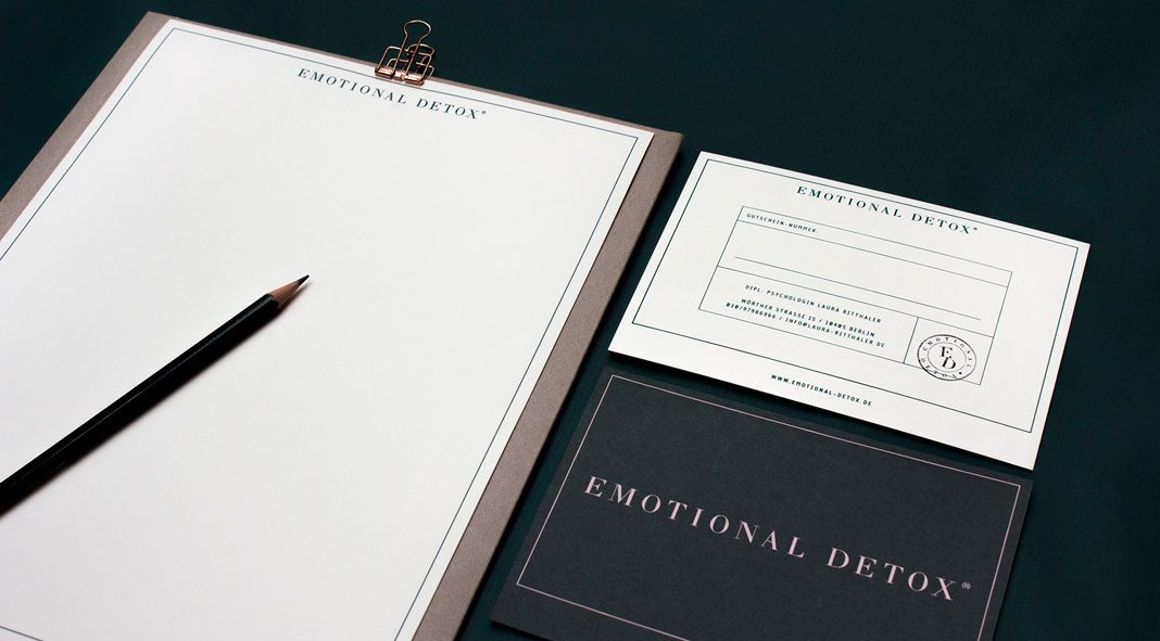 Graphic design and branding by by Livia Ritthaler for Emotional Detox.