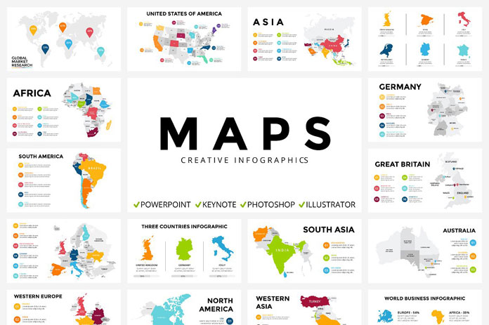 creative map infographic