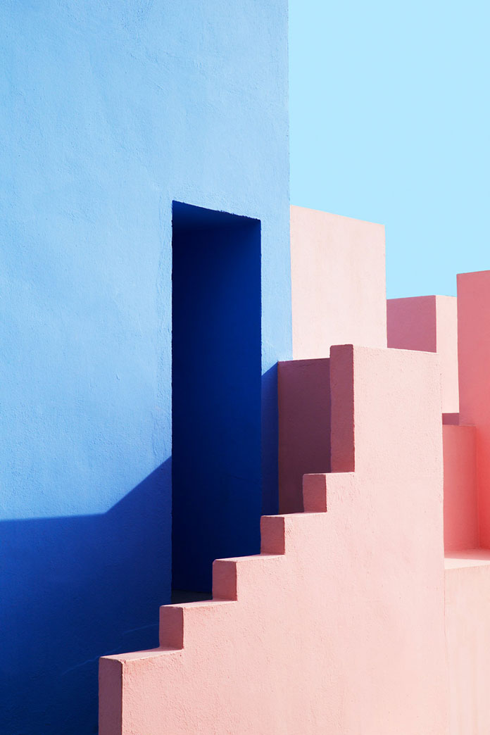 Jeanette Hägglund Photography, Geometric shapes in various tones of red, blue, and violet.