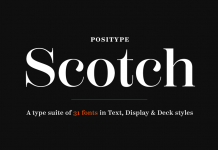 Scotch font family from Positype.
