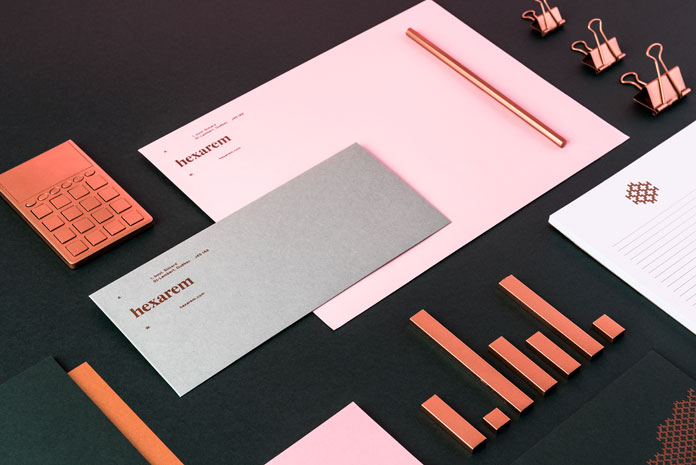 Hexarem - graphic design and brand identity development by Simon Laliberté and Etienne Rochon.