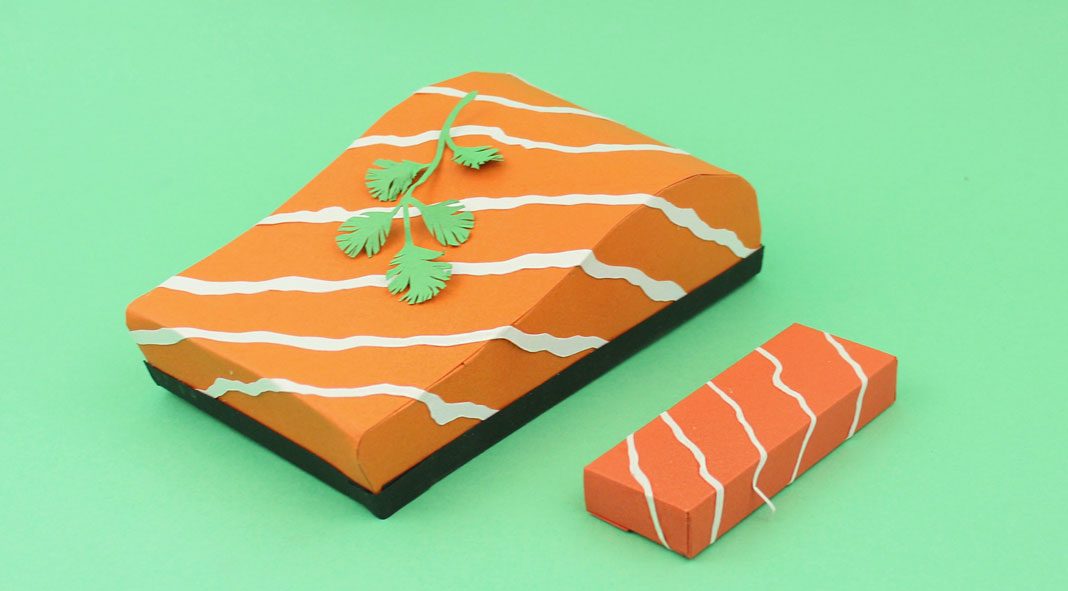 Paper food crafted by Samuel Shumway.