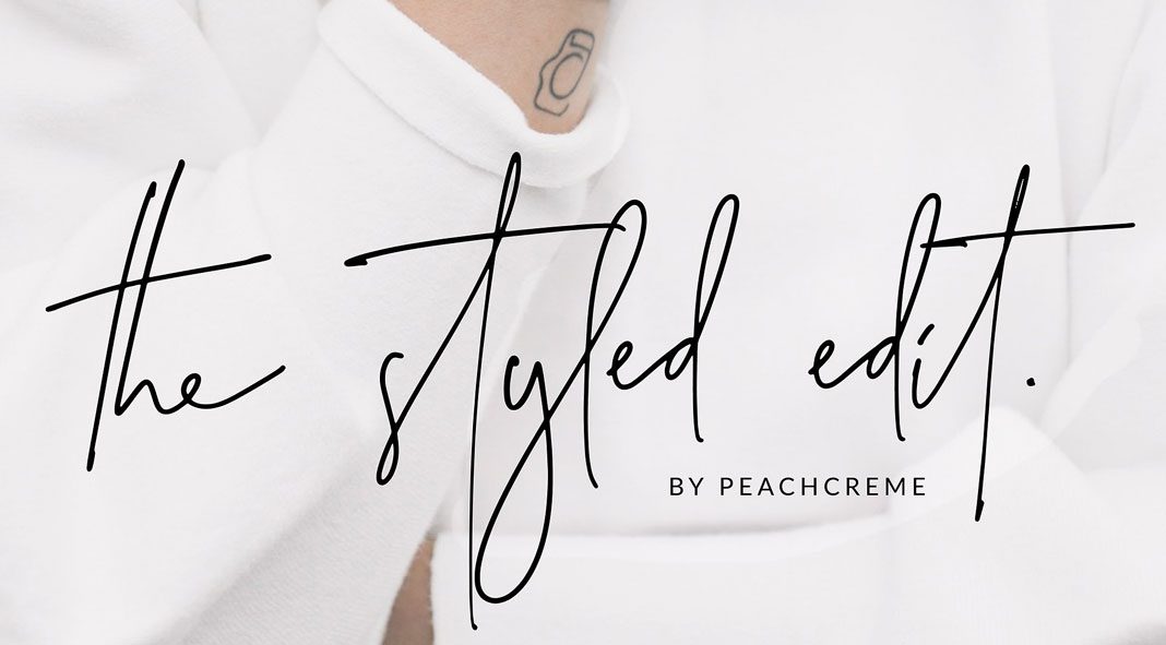 The Styled Edit – handwritten script font.