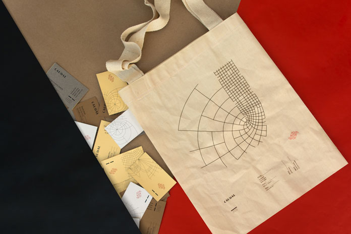 Business cards and cloth bag.