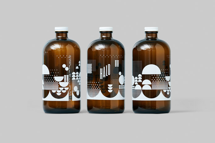 Bottles with uni-color designs.