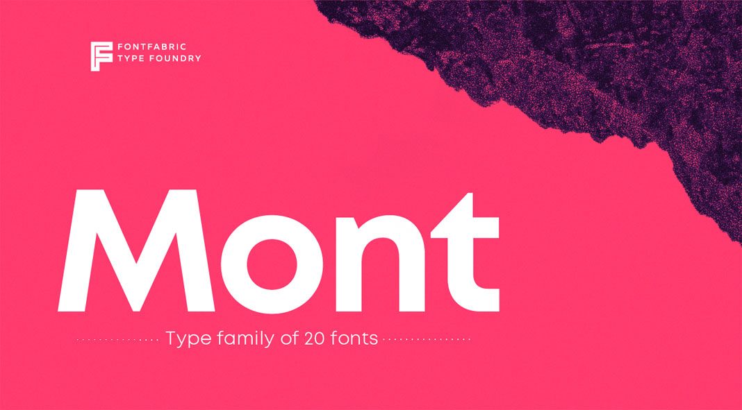 Mont font family from Fontfabric.