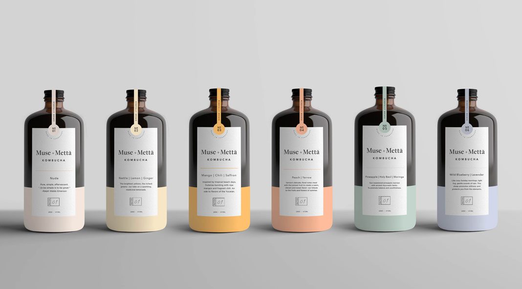 Graphic design, branding, and packaging by Kati Forner for Muse + Metta.