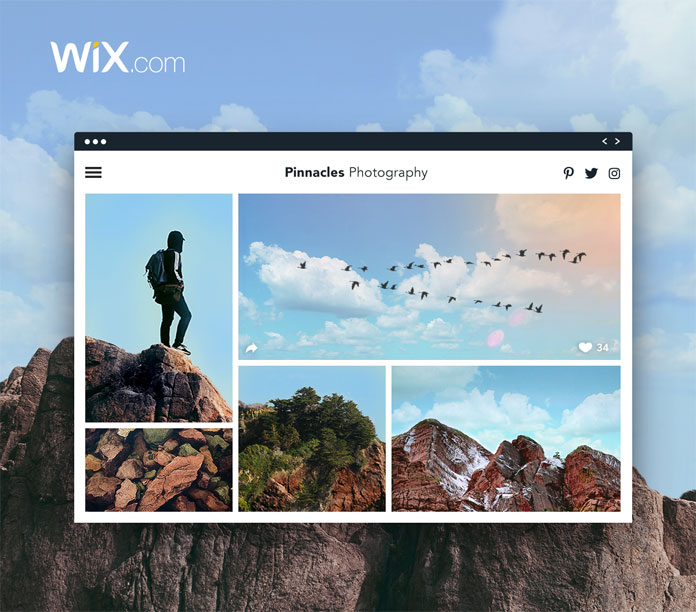 Wix gives photographs and other creatives the freedom to create anything they want.
