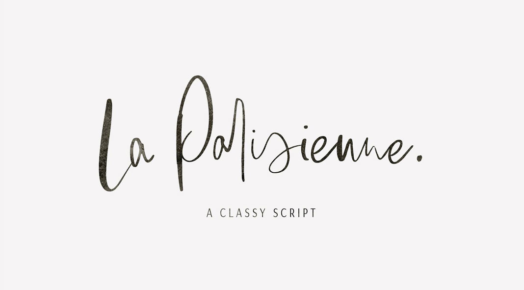 La Parisienne - classy script font by Sinikka Li