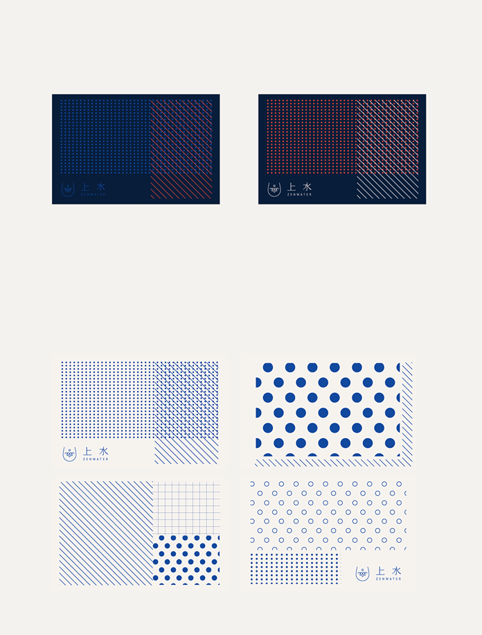 ZENWATER graphic patterns.