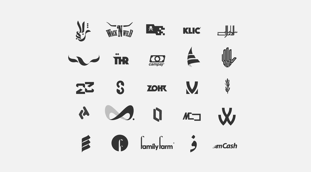 Logo designs from 2018 by M. Rasoulipour.
