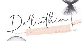 Delliathin signature font from Siwox Studios.