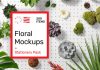 Floral mockups plus stationery templates
