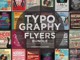 Typography Flyers and Facebook Covers from Zeppelin Graphics.