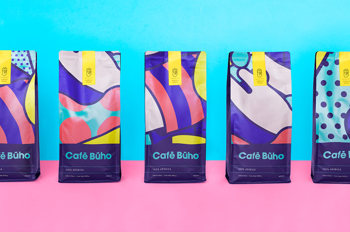 Colorful, illustrative packaging.