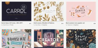 Creative Market June bundle with 83 amazing products.