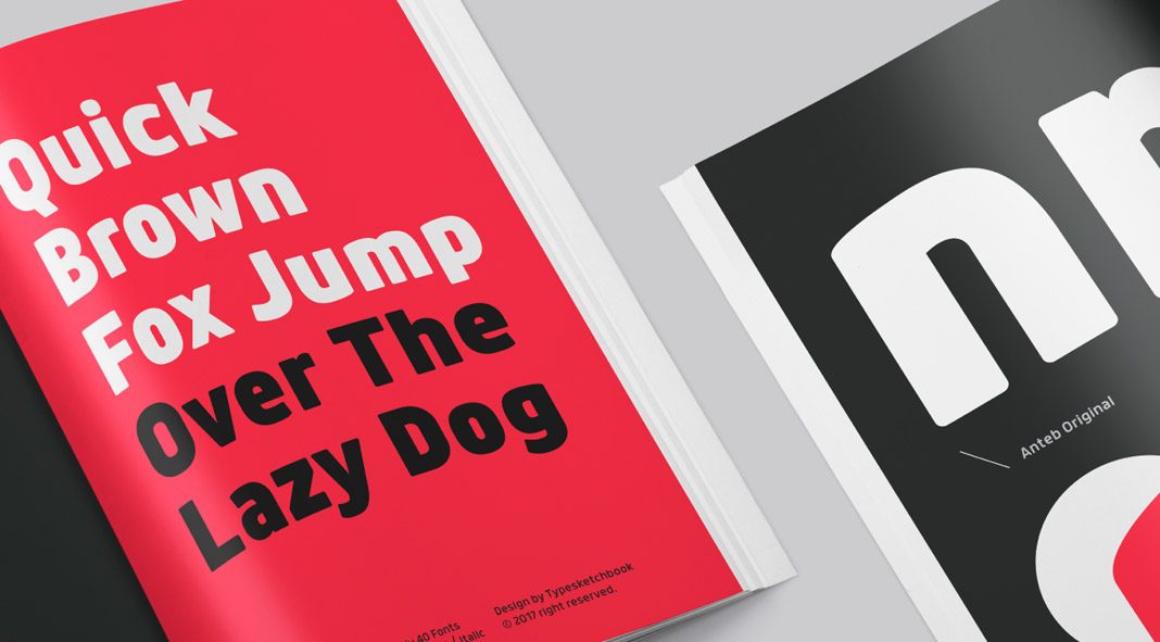 Anteb font family from Typesketchbook
