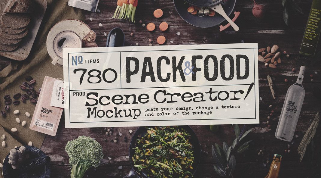 Packaging and food mockups created by Aleksey Belorukov.