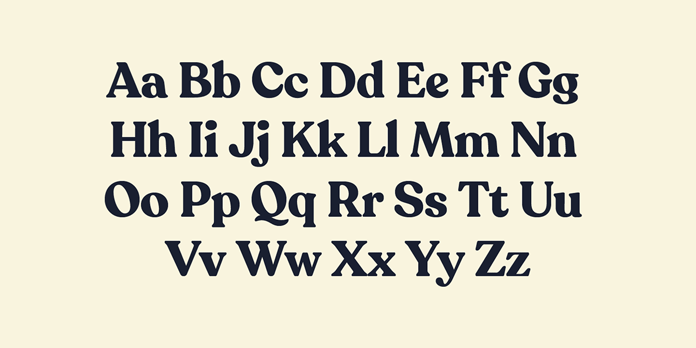 Recoleta font family - Upper and lowercase characters.