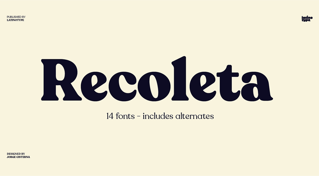 Recoleta font family from Latinotype