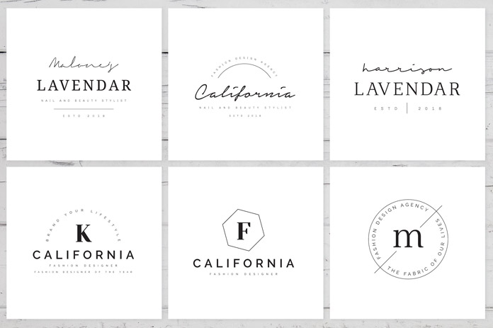 200 minimalist logo templates.
