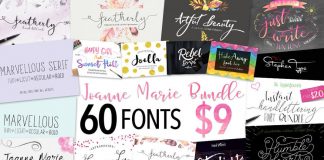 60 fonts bundle from Mighty Deals