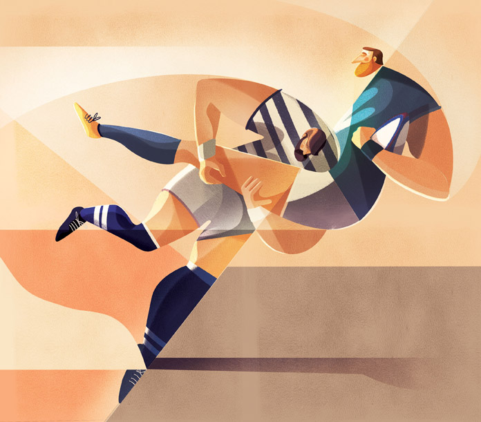 Sports illustrations by Charlie Davis.