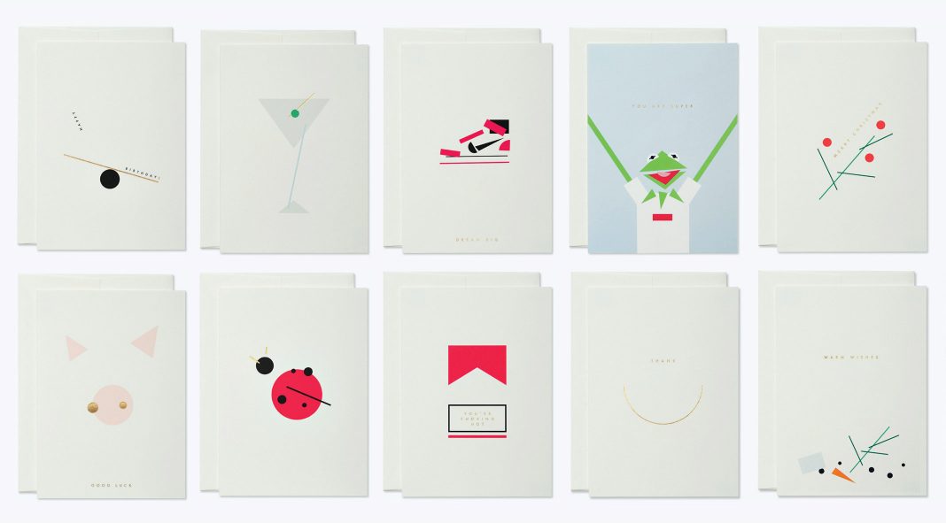 Minimalistic greeting cards by thie studios