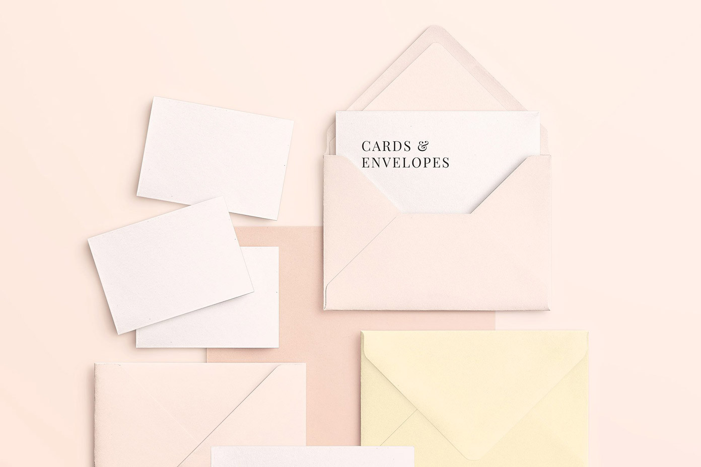 Cards and envelopes mockups scene creator by Román Jusdado