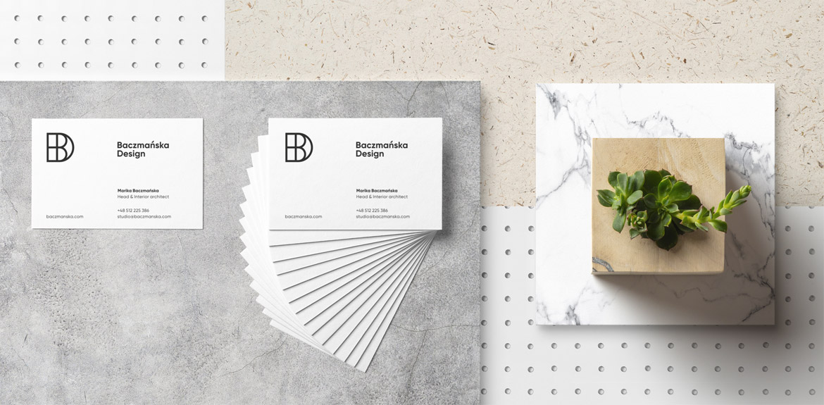Corporate identity for Baczmańska Design created by Fromsquare Studio.