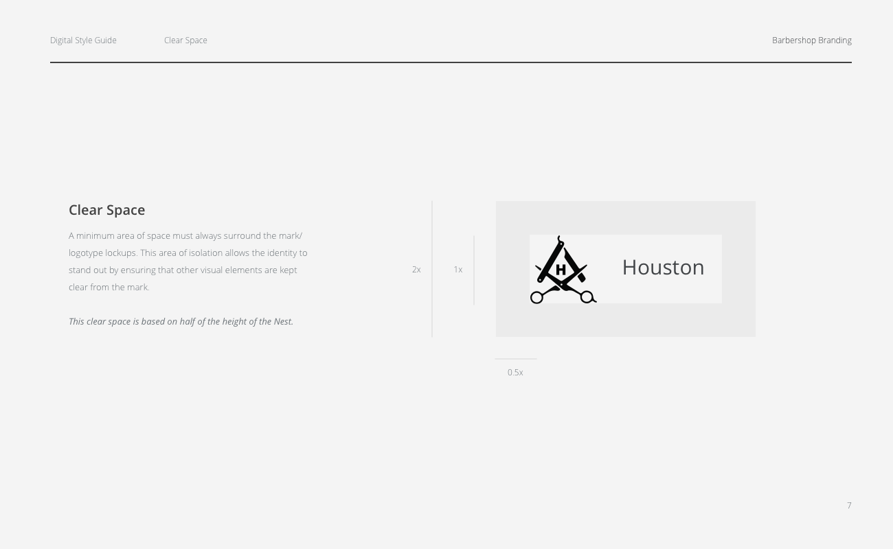 Houston Barbershop branding by graphic designer Hoo