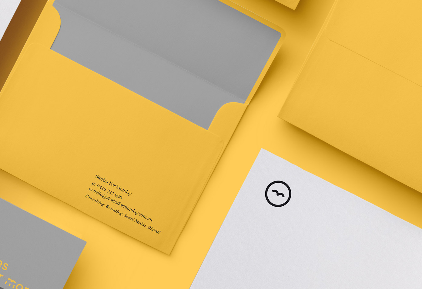 Stories For Monday branding by Madelyn Bilsborough