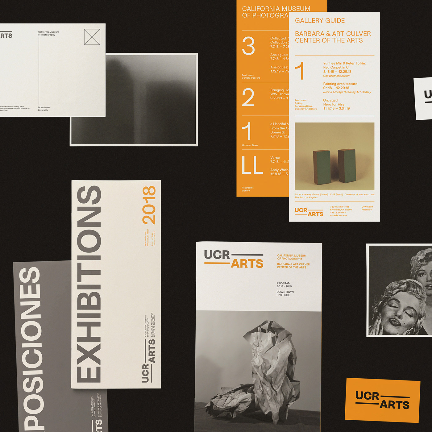 Rebranding by Forth + Back of the visual identity for the art museum and cultural center, UCR ARTS.