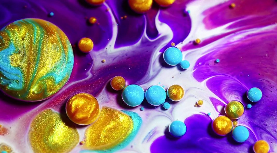 The Empire of C – Experimental Video by Thomas Blanchard Using Colorful Liquids.