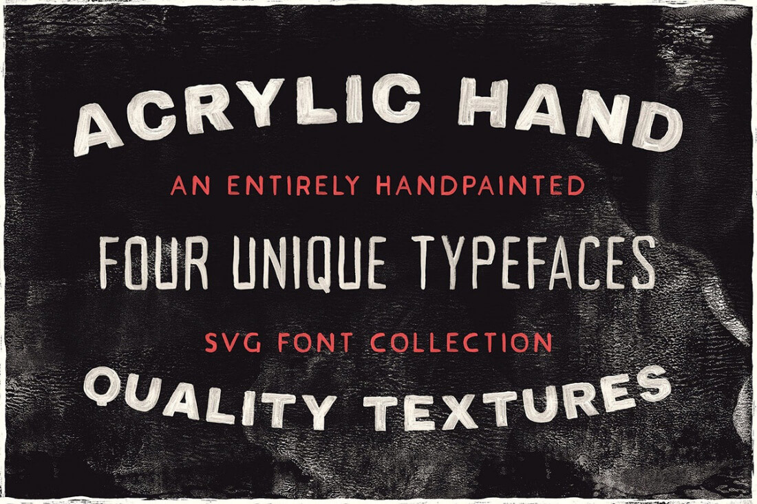 Acrylic Hand SVG font