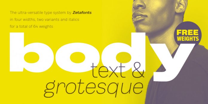 Body font family from Zetafonts