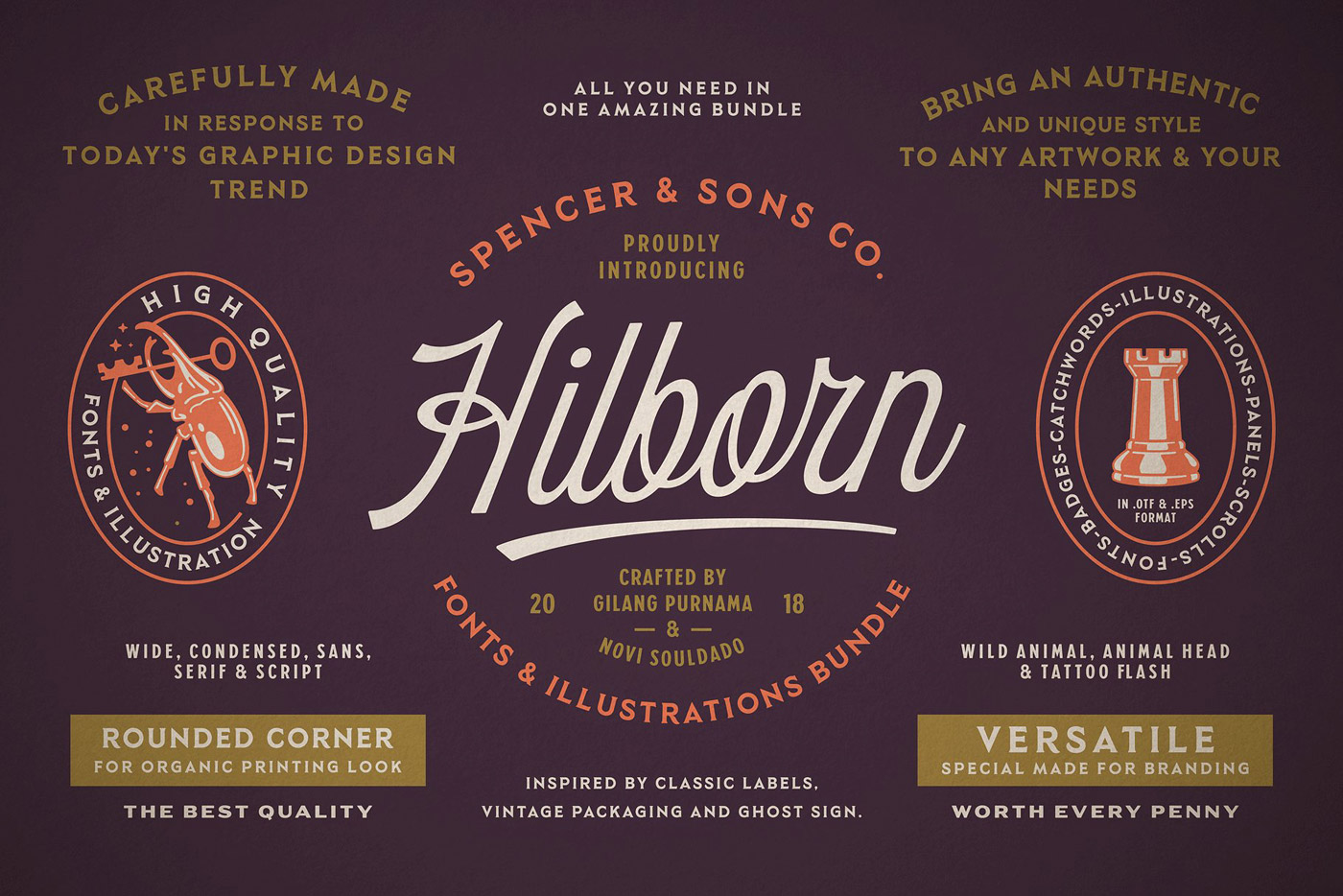 Spencer & Sons Hilborn fonts bundle.