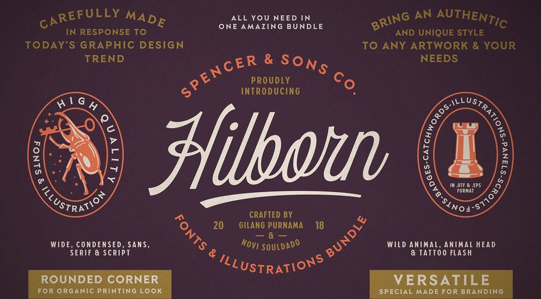 Spencer & Sons Hilborn fonts bundle.