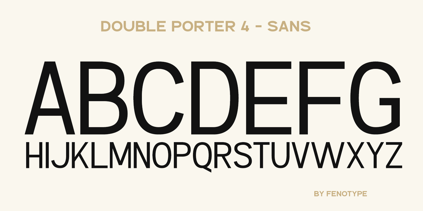 Double Porter vintage fonts from Fenotype.