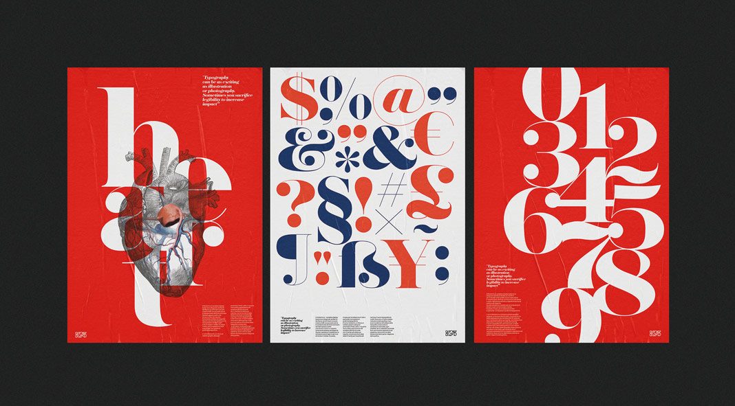 Herbert typeface - promotional posters by Studio K95