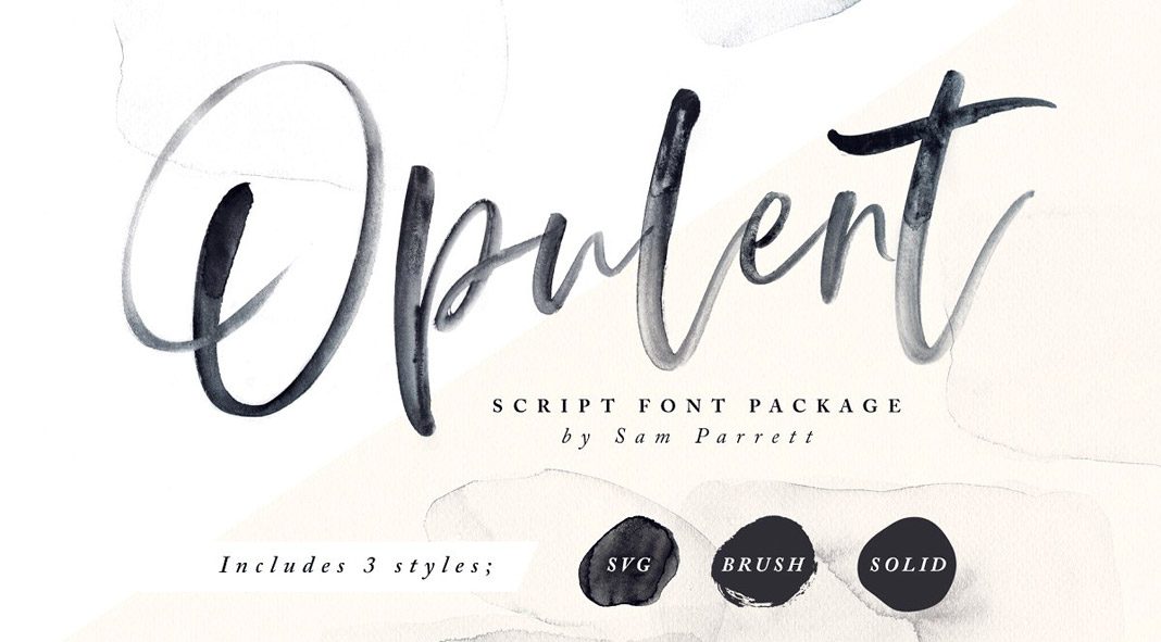 Opulent font + SVG style by Sam Parrett.
