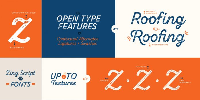 Zing Rust fonts from Fontfabric
