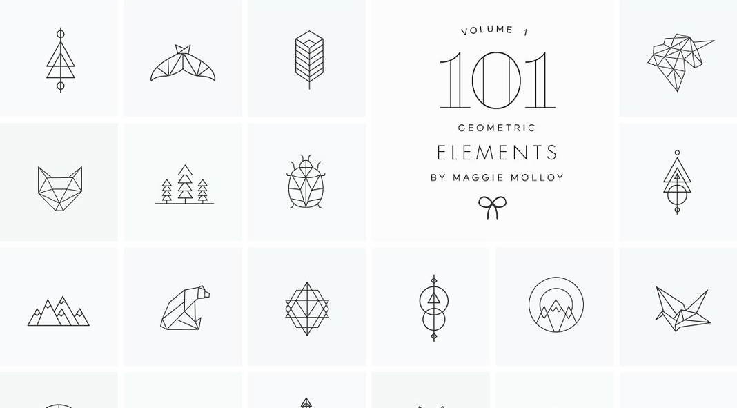 101 Geometric Logo Elements by Maggie Molloy