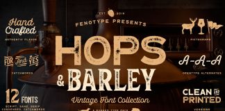 Hops And Barley font family from Fenotype