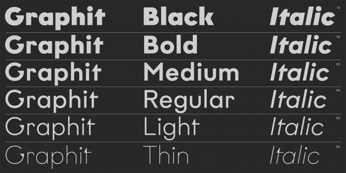 Graphit font family by HVD Fonts