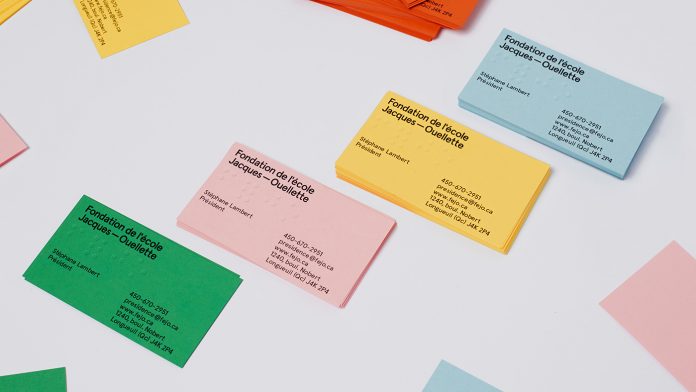 Branding by Simon Langlois for the Jacques-Ouellette School Foundation